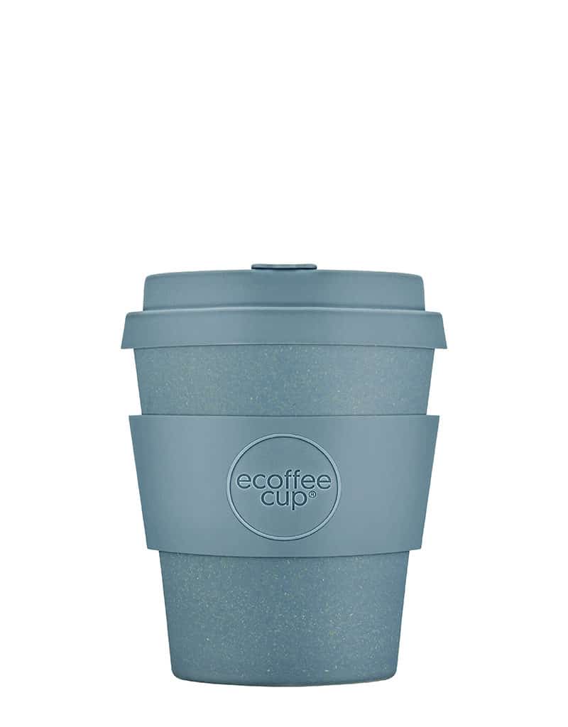 gray reusable coffee cup