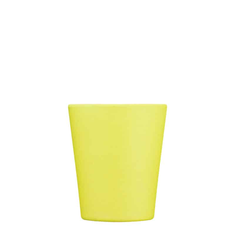 yellow reusable coffee cup