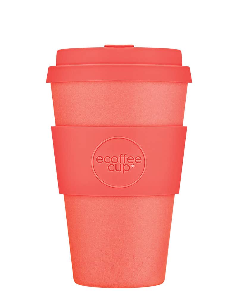 Medium orange sustainable coffee cup