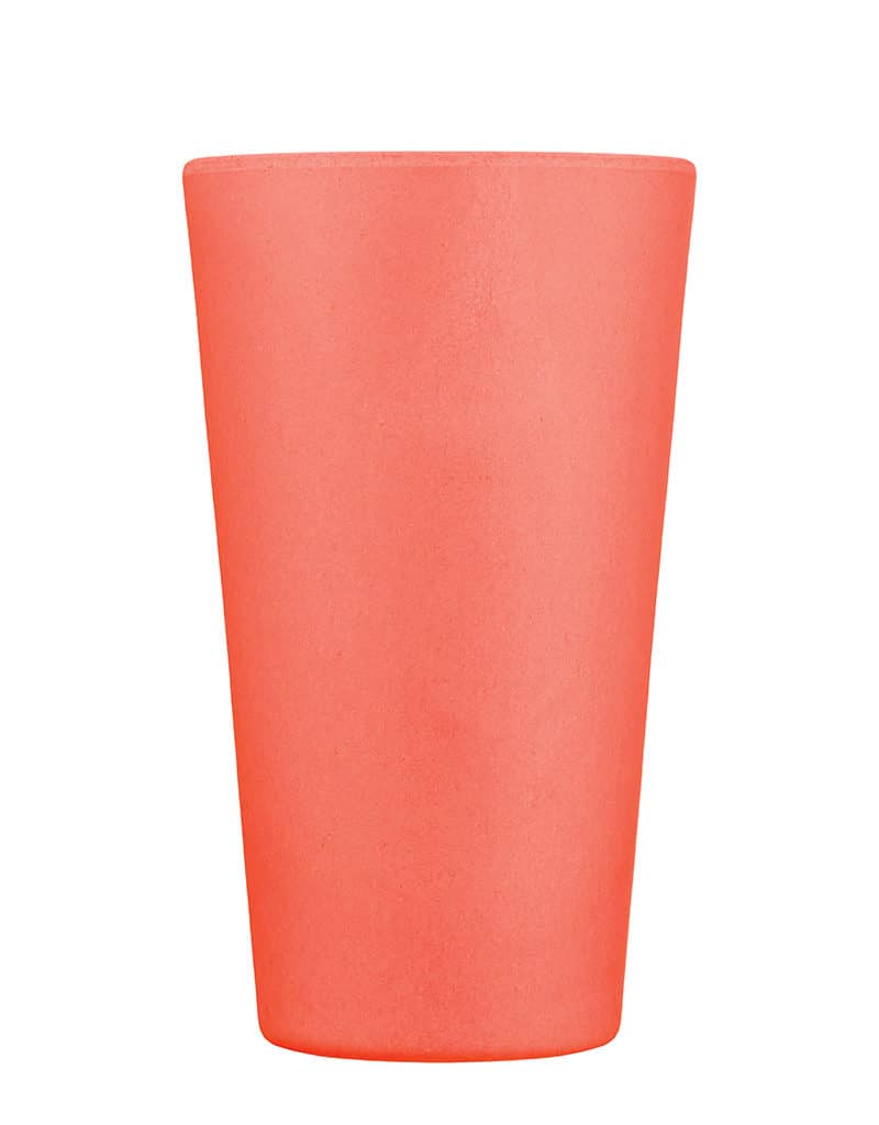 Tall orange sustainable coffee cup