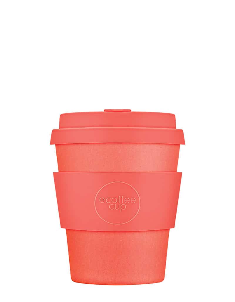 small orange sustainable coffee cup