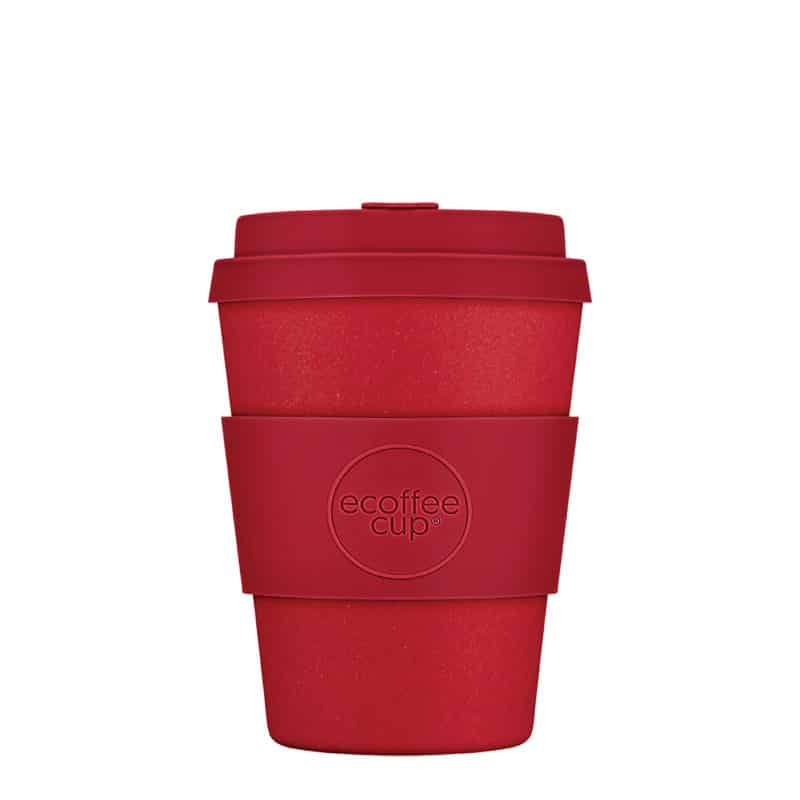 small red reusable cup