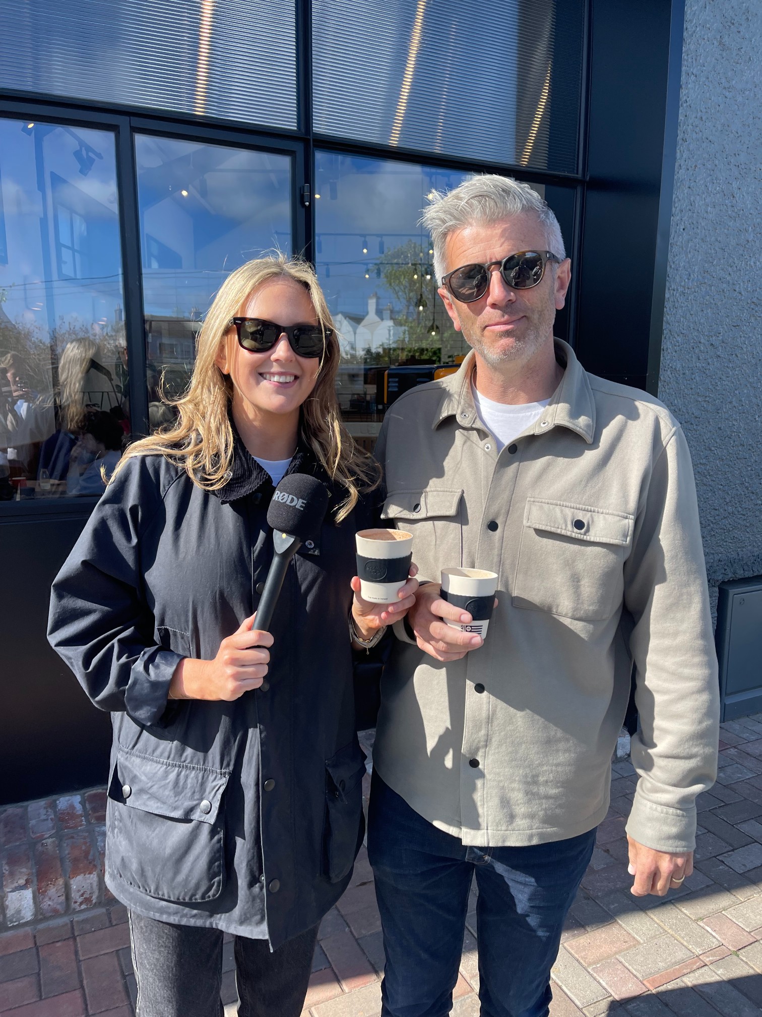 Cassie Stokes and Bread 41's Eoin Cluskey with Ecoffee Cup Nova